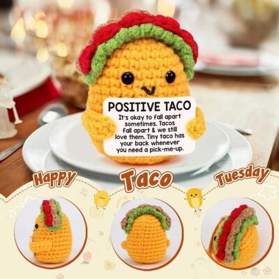 Un buen precio. Positive Crochet Taco Birthday Gifts Crochet Dolls Emotional Inspirational Support Positive Present for Graduation Mom Teachers en línea