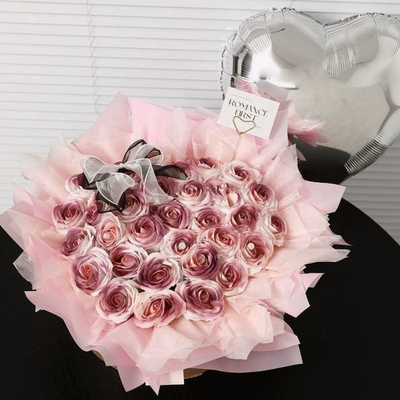 Un buen precio. Bouquet de rosas de jabón artificial hecha a mano, Bouquet de rosas de regalo con aroma romántico para el Día de San Valentín, el Día de la Madre y la decoración de la boda en línea