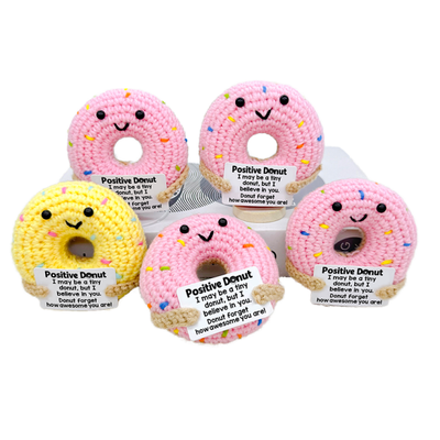 Un buen precio. Handmade Donut Crochet Plush, Eco-Friendly Textile & Fabric Emotional Support Gift en línea