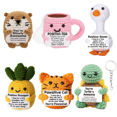 Un buen precio. Muñeca de animales de algodón hecha a mano, un regalo de apoyo emocional inspirador para todas las ocasiones en línea