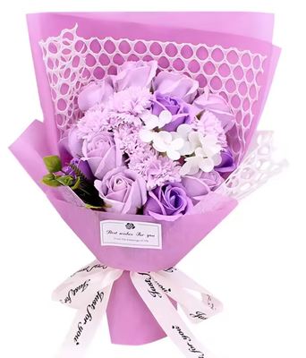 Un buen precio. Flor de jabón de clave Hortensias Bouquet Rosa Jabón Bouquet Caja de regalo en línea