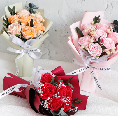 Un buen precio. Ramo de jabón de rosas en regalos novedosos, caja de regalo con estrellas de flores secas, regalos de cumpleaños para el día de la madre en línea