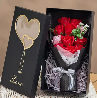 Un buen precio. 11 cabezas de rosa artificial de jabón flor de ramo de regalo para el Día de la Madre el Día de San Valentín y regalos de Navidad en línea