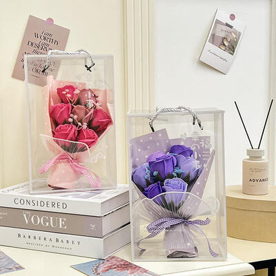 Un buen precio. Granel de jabón Flor de ramo portátil Rosas falsas Aliento del bebé regalo creativo maestro agradecimiento regalo para el día del maestro en línea