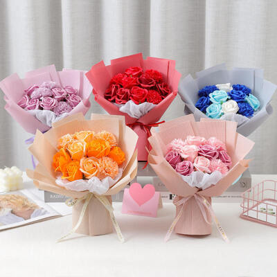 Un buen precio. Venta caliente de ramos de flores de jabón para el regalo del Día de San Valentín del Día de la Madre en línea
