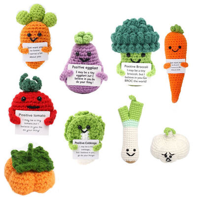 Un buen precio. Muñeca hecha a mano de algodón de ganchillo, muñecos emocionales positivos para regalos, mujeres, amigos, regalos de cumpleaños, decoración navideña de aliento en línea