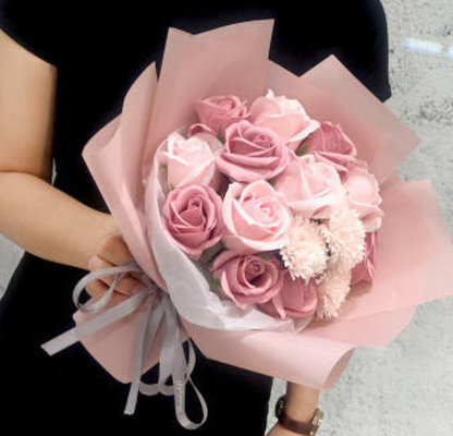 Un buen precio. Venta caliente de jabón de rosa artificial Bouquet de flores para flores decorativas plantas Tarjeta de regalo para el día de San Valentín Día de la Madre en línea