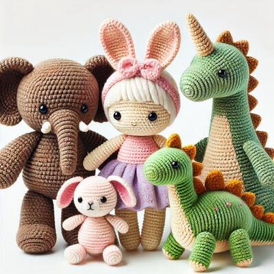 Un buen precio. Mayorista OEM lindo personalizado hecha a mano muñeca de animales rellenos juguete de gancho regalo para bebés en línea