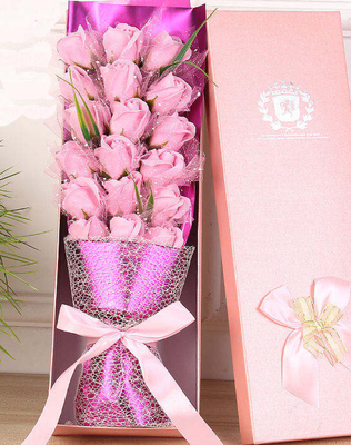 Un buen precio. Ramo de jabón de rosas creativo de lujo y tacto Real para el día de San Valentín con flores artificiales secas en regalo artístico en línea