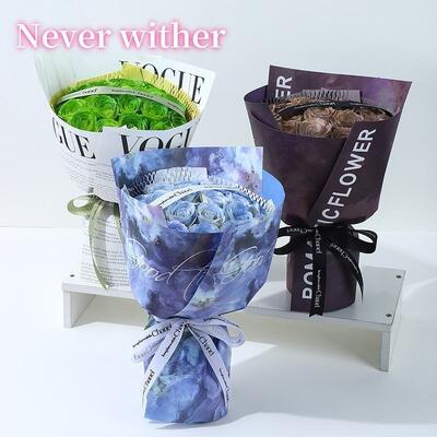 Un buen precio. Bouquet de flores de jabón de rosa simulado ecológico con iluminación LED Graduación Caja de regalo de bodas de Año Nuevo Chino en línea