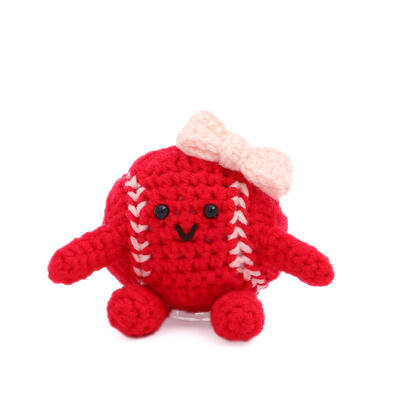 Un buen precio. Venta al por mayor Deportes Béisbol Crochet Amigurumi Hecho a mano Muñecas para decoración Ornamentos Regalos navideños en línea