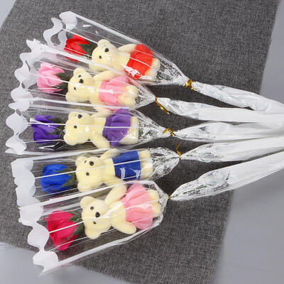 Un buen precio. Solo oso rosa flor de jabón flor creativa de Navidad/Día de la Madre Promoción Teddy Bear jabón Bouquet de flores en línea