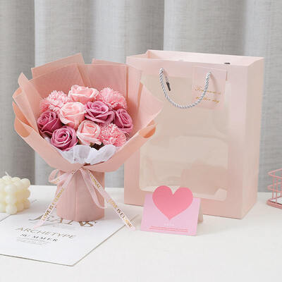 Un buen precio. Bouquet de flores de jabón perfumado de venta caliente Bouquet festivo personalizable para el Día de la Madre Regalos de San Valentín en línea