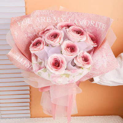 Un buen precio. Modernos hechos a mano de lujo perfumado conservado de plástico rosa Bouquet 25 * 25 * 28cm Ornamento regalo para el Día de la Madre Regalos de San Valentín en línea