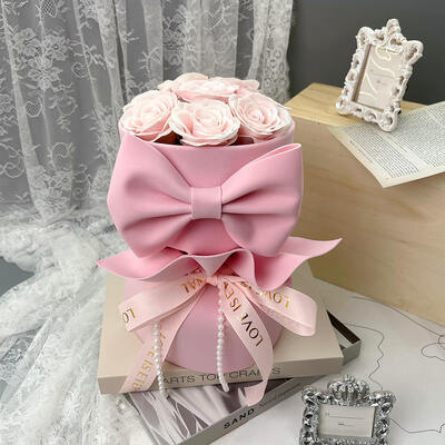 Un buen precio. Romántico, de ensueño, de sabón perfumado Bouquet de flores Bowknot Pack Multi-Festival Regalo de rosa artificial/Tulipano/Sunflower en línea