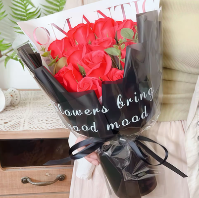 Un buen precio. Regalo del Día de la madre moderno y respetuoso con el medio ambiente, ramo de flores de jabón hecho a mano, claveles de rosas para decoración del hogar y bodas, negocios en línea