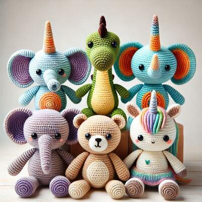 Un buen precio. Mayorista OEM lindo personalizado hecha a mano muñeca de animales rellenos juguete de gancho regalo para bebés en línea
