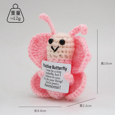 Un buen precio. Positivo mariposa crochet lindo creativo muñeco divertido juguete de tejer regalos de cumpleaños para la fiesta de Navidad decoración de adornos en línea