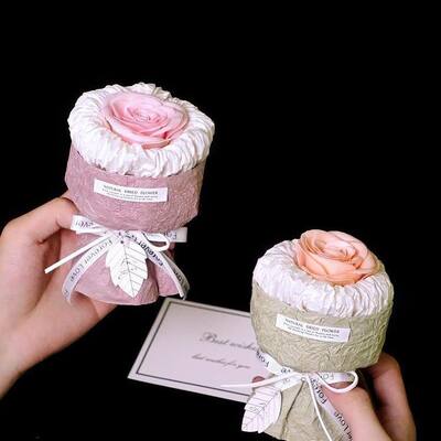 Un buen precio. Venta al por mayor de conservas de jabones de tulipanes perfumados Bouquet de flores de hilo envuelto DIY tamaño ajustable Regalo festivo para San Valentín Decoración de Acción de Gracias en línea