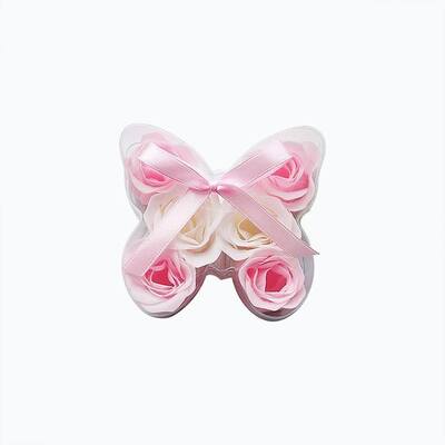 Un buen precio. Perfume a medida Mariposa en forma de rosa Flora Jabón de baño Ingrediente de fruta Boda de San Valentín Romántico Sabón Regalo en línea