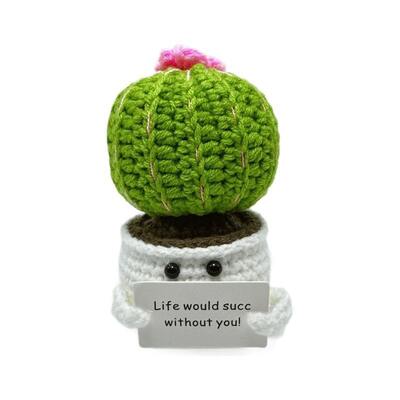 Un buen precio. Transfronterizos Muñecos de poliéster hechos a mano y a gancho Ornamentaciones de girasol tejidas acabadas De punto en forma de cactus Juguetes de papa de estilo vegetal en línea