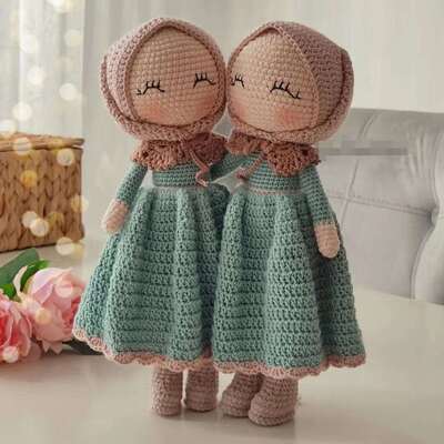 Un buen precio. Crochet hecho a mano hermoso regalo de bebé relleno de juguete muñeca Amigurumi para niña en línea