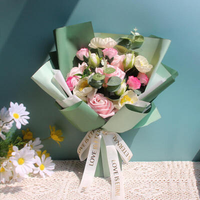 Un buen precio. Venta caliente de tamaño medio rosa hecha a mano jabón Bouquet de flores Bouquet de regalo terminado Para San Valentín cumpleaños Día del maestro Festival Qixi Presente en línea