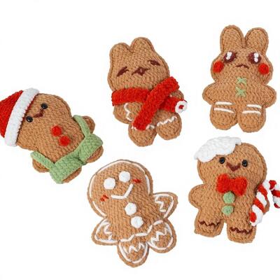Un buen precio. Muñeca de hombre de pan de jengibre de gancho hecha a mano para una decoración de vacaciones elegante en línea