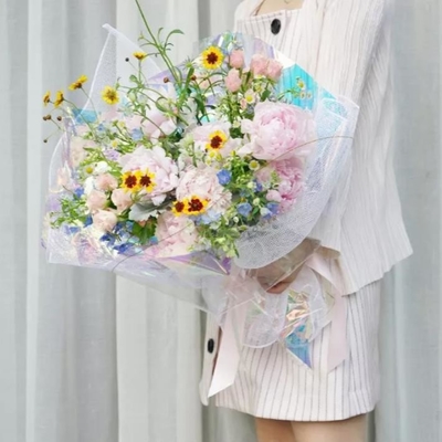 Un buen precio. Papel de embalaje iridiscente del celofán de Wrapping Paper los 50cmx50cm del florista del ANIMAL DOMÉSTICO del arco iris en línea