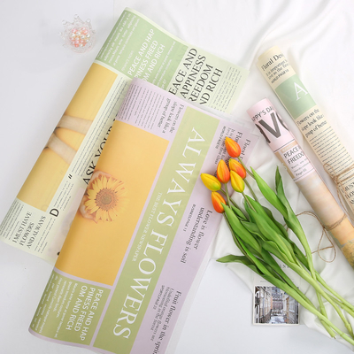 Un buen precio. Embalaje impermeable impreso 80gsm de papel de la flor de Wrapping Paper los 58cmx58cm del florista en línea