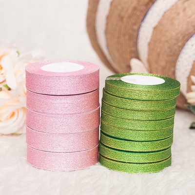 Buen precio Brillo y rollo metálico de la cinta del papel de regalo reutilizables para empaquetar en línea