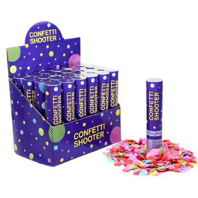 Buen precio Tostadores de palomitas de maíz de papel del cañón del confeti de la fiesta de cumpleaños del círculo los 20cm para la decoración en línea