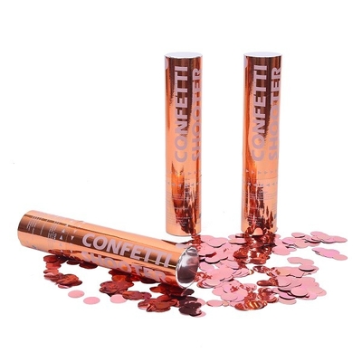 Buen precio Cañón de la pistola del confeti de Popper del partido del círculo de Rose Gold Shining Metallic Foil en línea